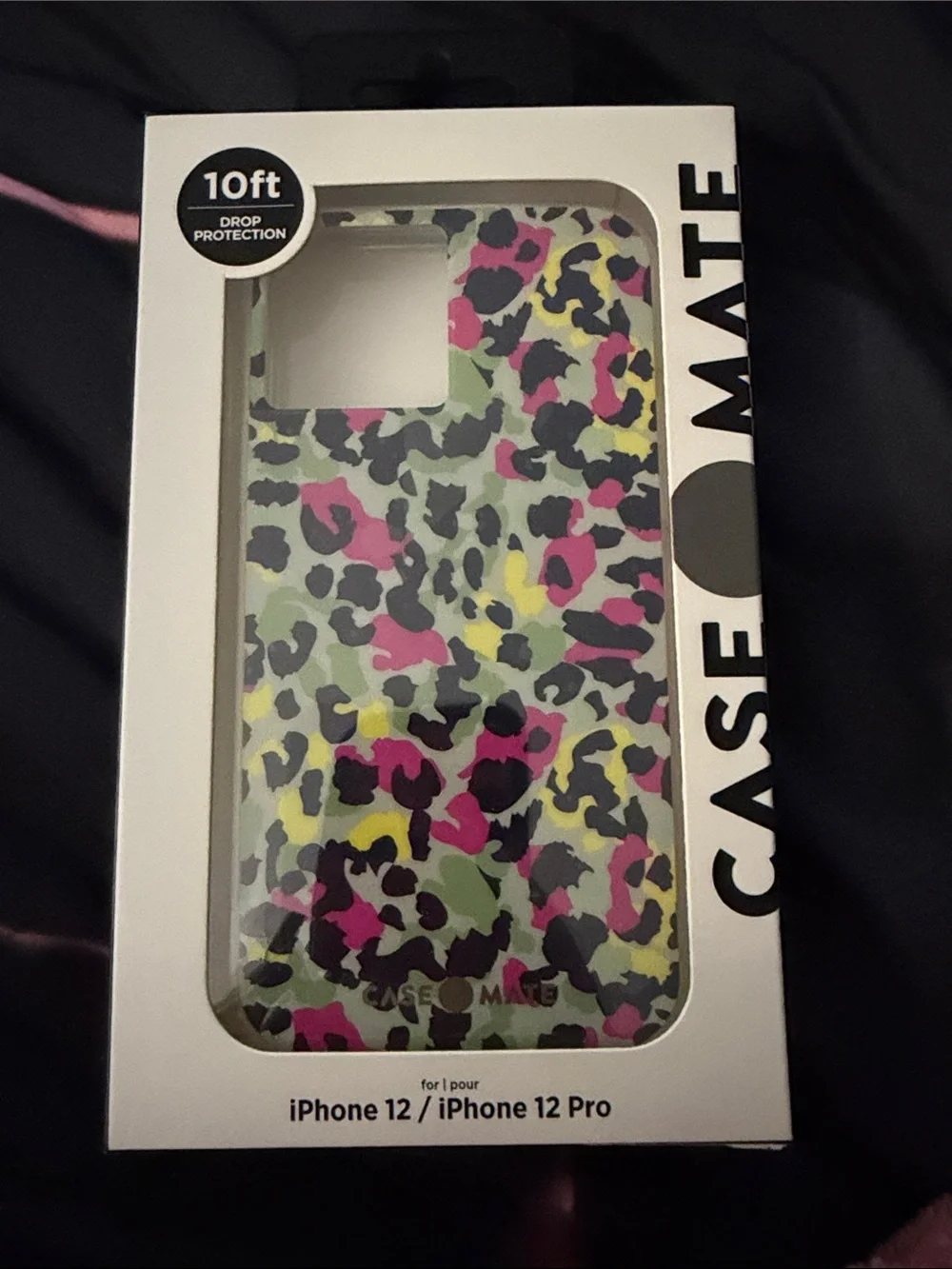 Case-Mate Pink Yellow Black Leopard Print Case for iPhone 12 / 12 Pro